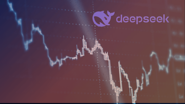 image with deepseek logo and stock market